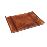 Dawn Resin Swirl Serving Tray - Brown