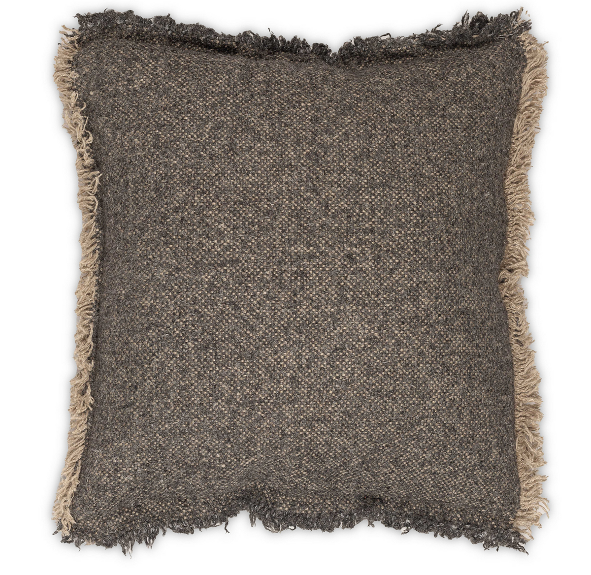 Riley Frayed Pillow Charcoal