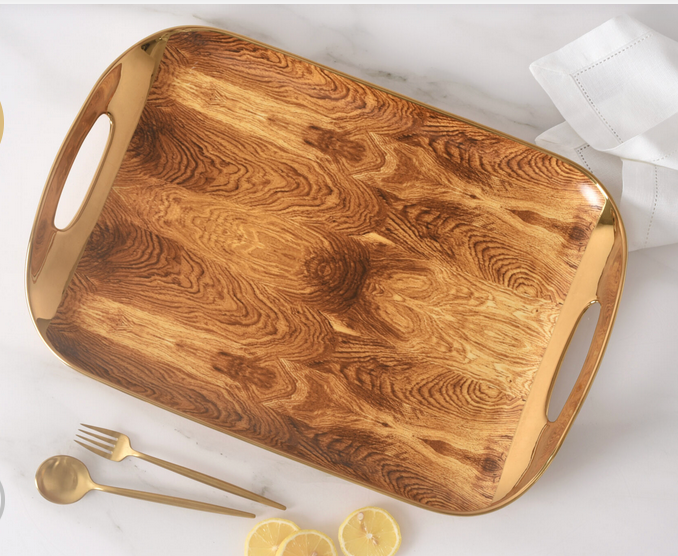 Madera Gold Handle Tray