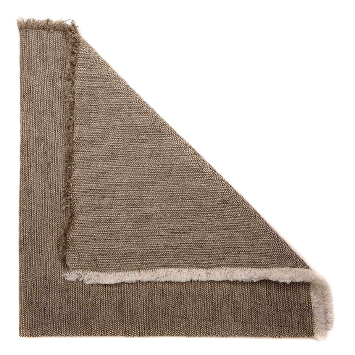 Woven Washed Fringe Napkin s/4 - Taupe