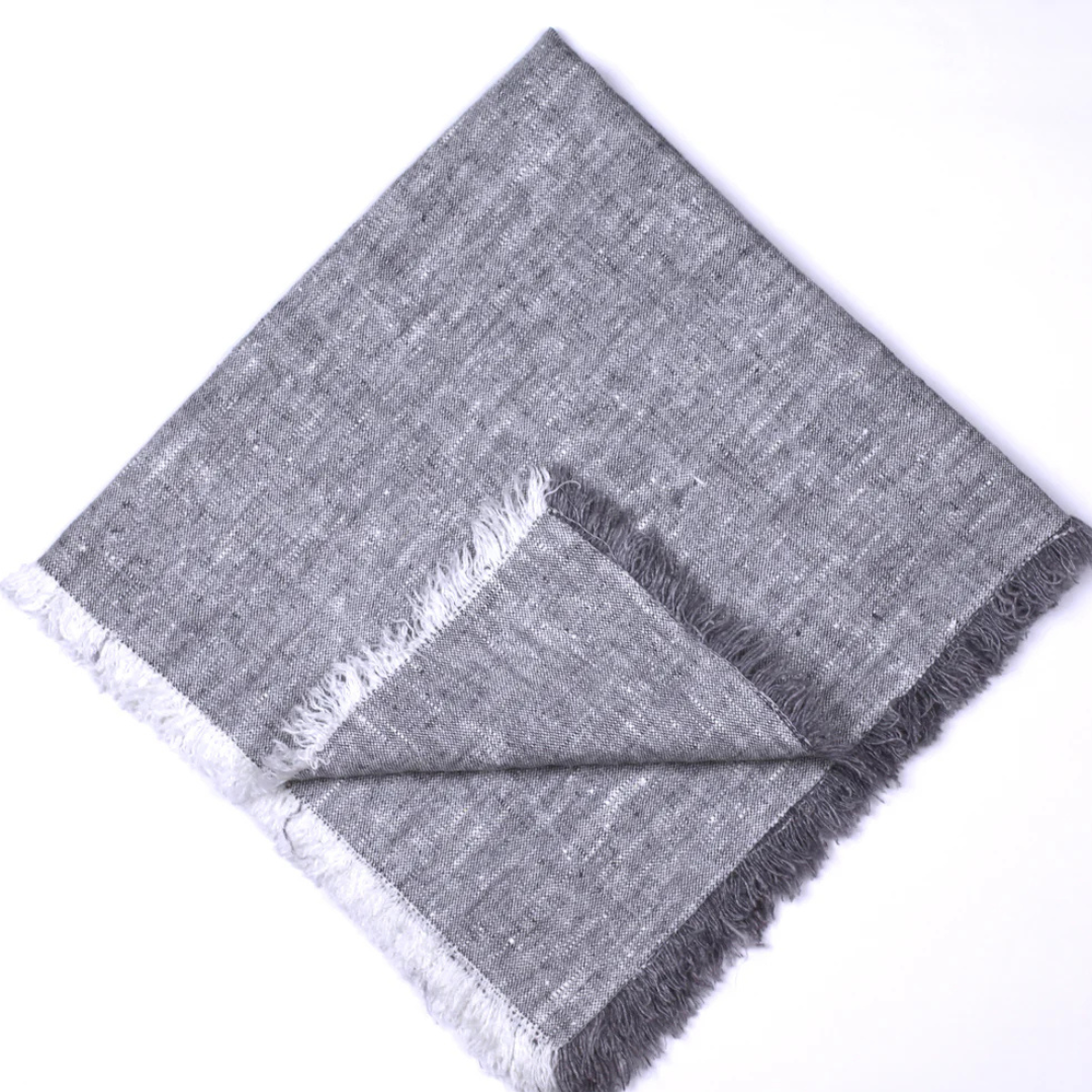 Hogar Frayed Edge Linen Napkin Set of 4 -