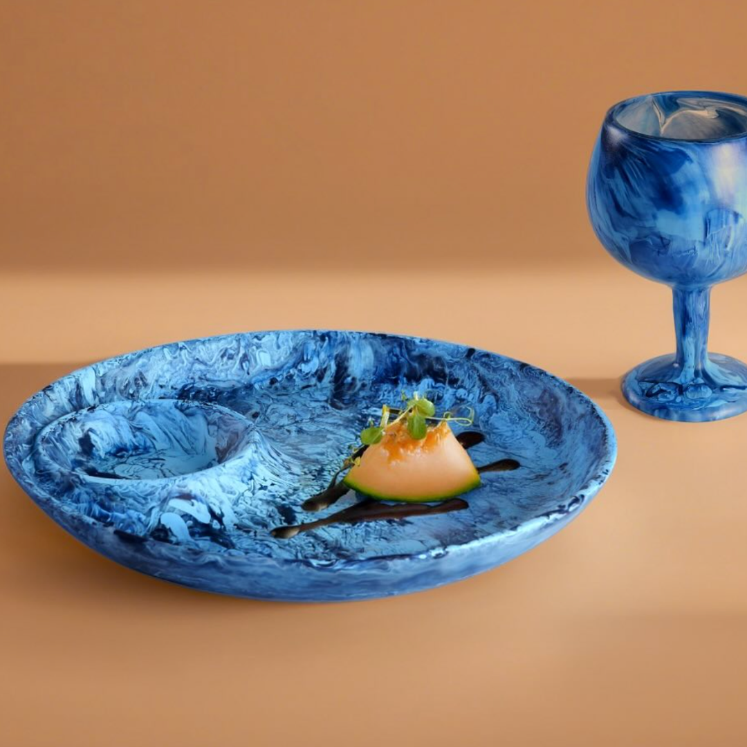 Swirl Colored Resin Chip & Dip