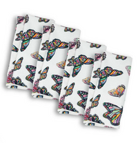 Butterflies Faux Linen Napkin Set of 4
