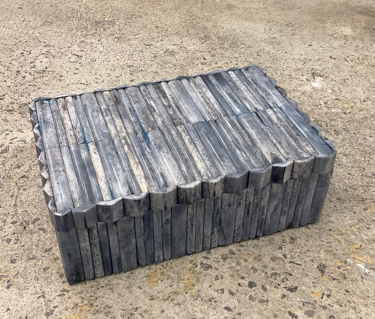 Ribbed Blue Box