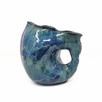 New Pitcher - Blue Green - Large by ceramic artist David Changar. 