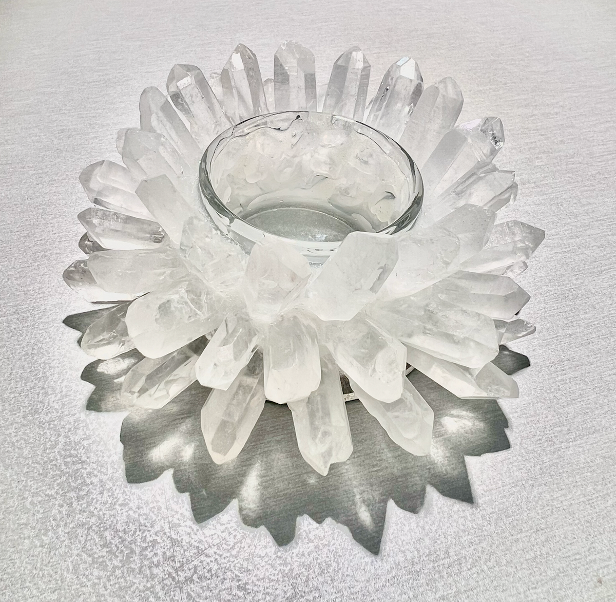 Rock Quartz Votive Holder