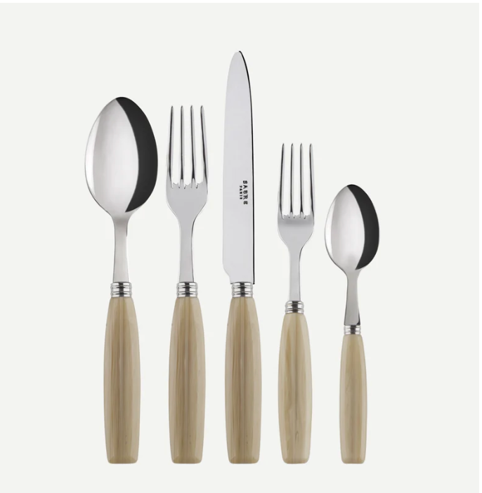 Djembe Flatware 5 Piece Setting  - Faux Horn