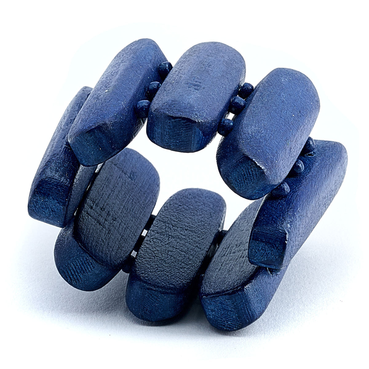 Mod Wood Cuff Napkin Ring Set of 4 - Royal