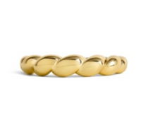 Polished, twisted rope design gold Jessica McCormack Shell Napkin Ring s/4.