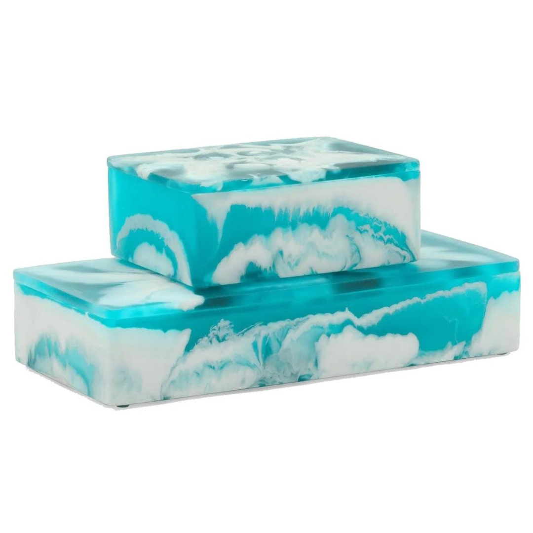 Oasis Resin Box Set of 2 - Aqua.