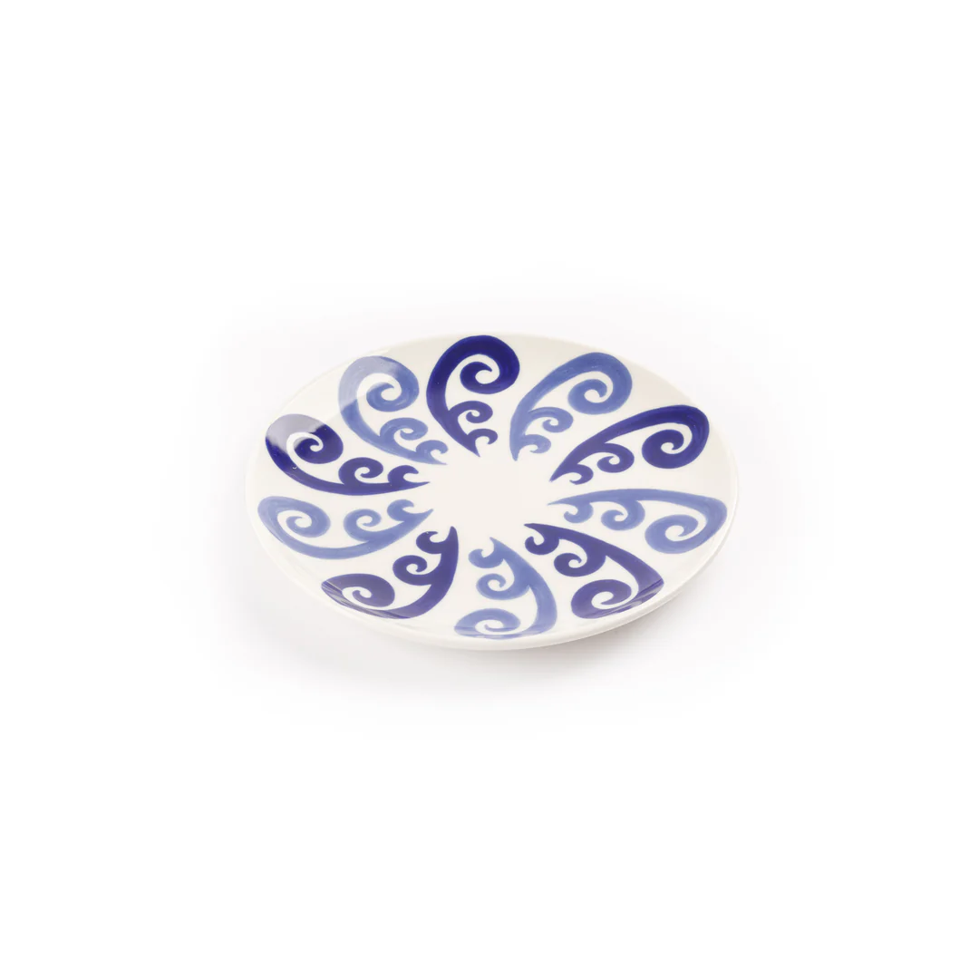 Athenee Two Tone Blue Peacock Salad Plate - Limted Edition