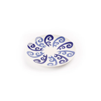 Athenee Two Tone Blue Peacock Salad Plate - Limted Edition