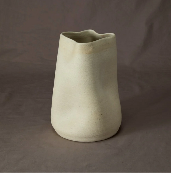 Everly Vase Medium Raw Blanc