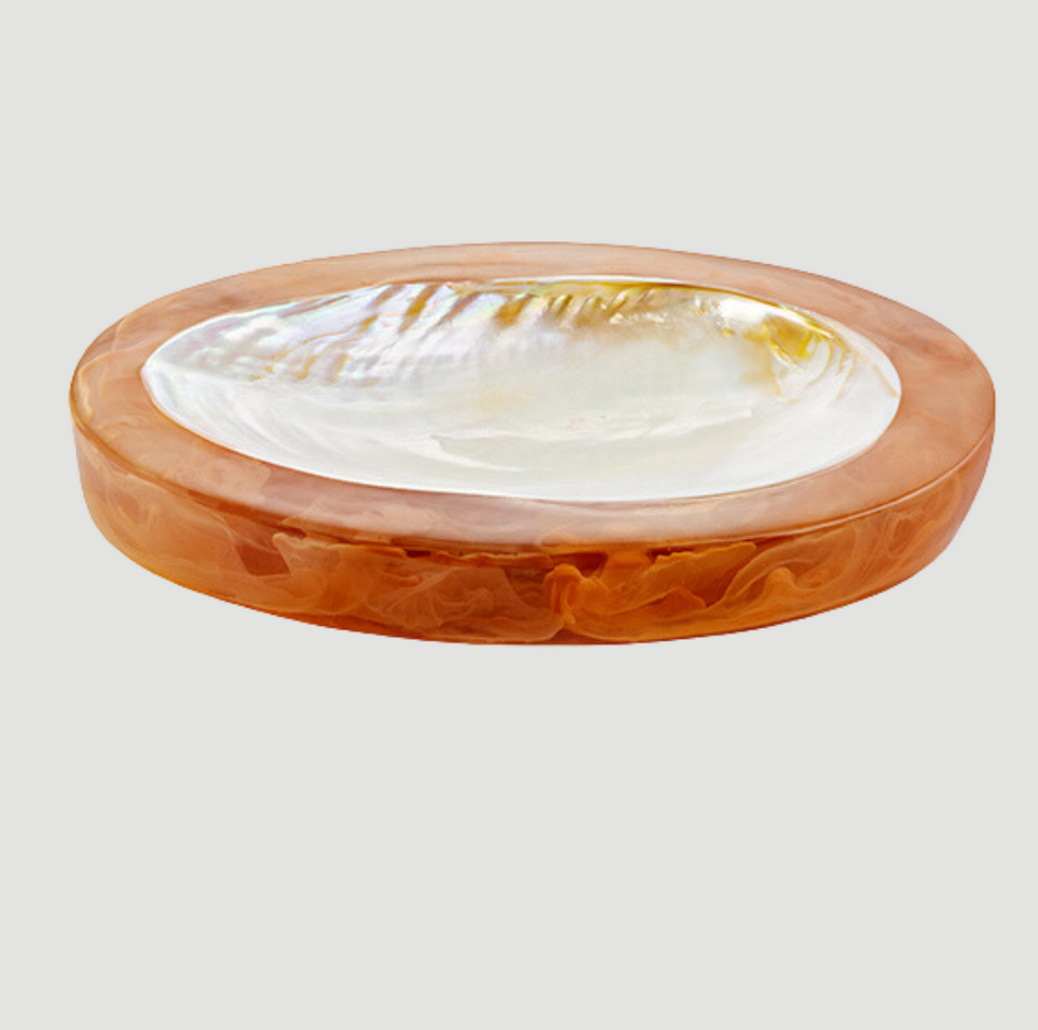 white lilies and caviar Lily Juliet Large Caviar Dish, Sand, Serveware