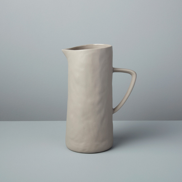 Opaque Stoneware Pitcher - Sterling. 