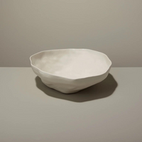 Opaque Stoneware Serving Bowl Pearl - small. 