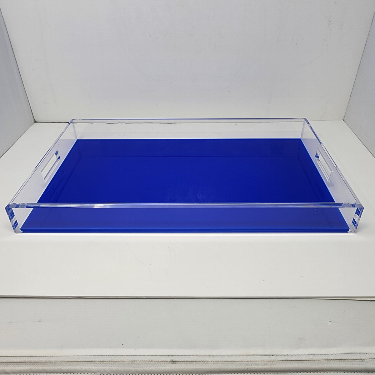 Acrylic Serving Tray - Large - Royal Blue