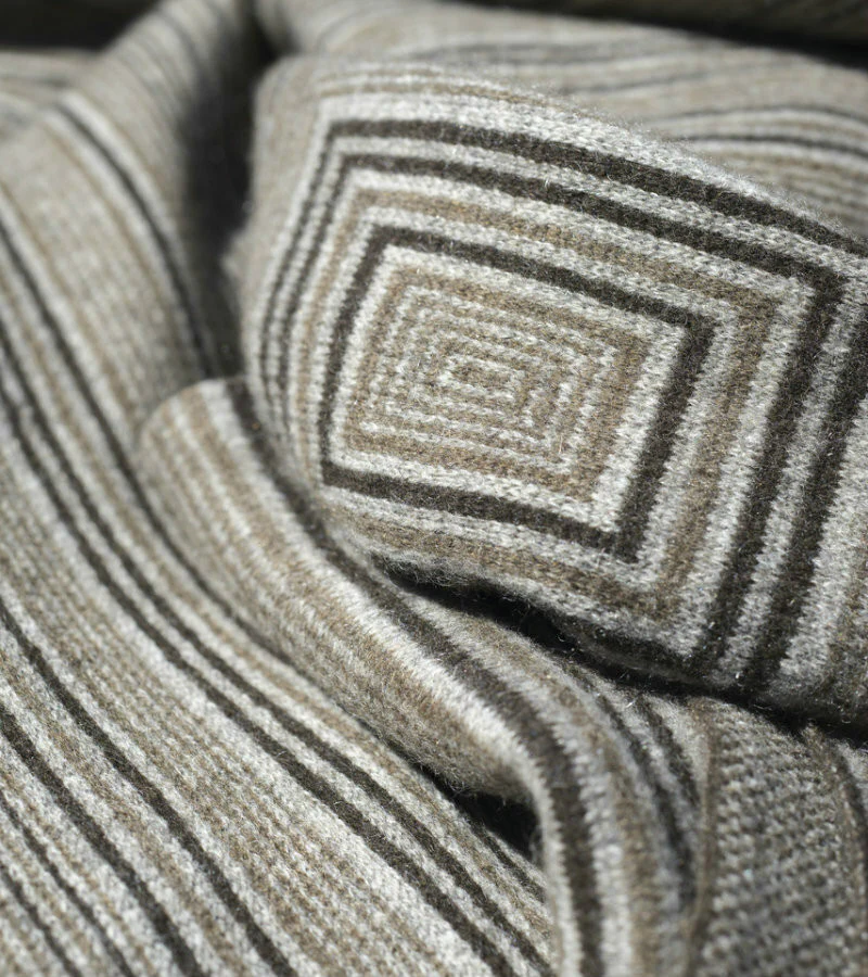 Concentric Yak Knit Throw