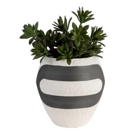 Oreo Vase Black & White 11"
