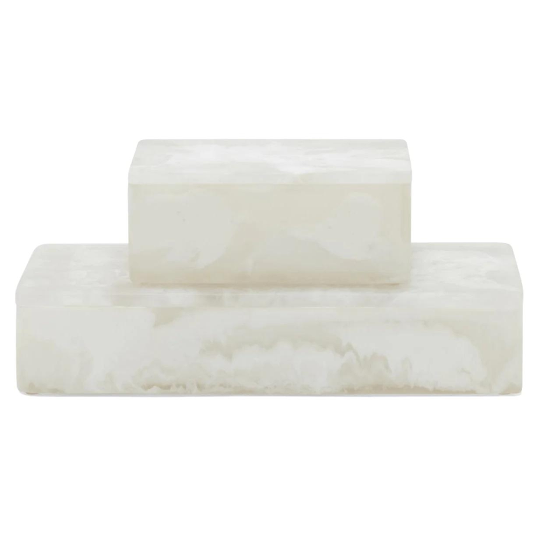 Osias Resin Box Set of 2 - White.