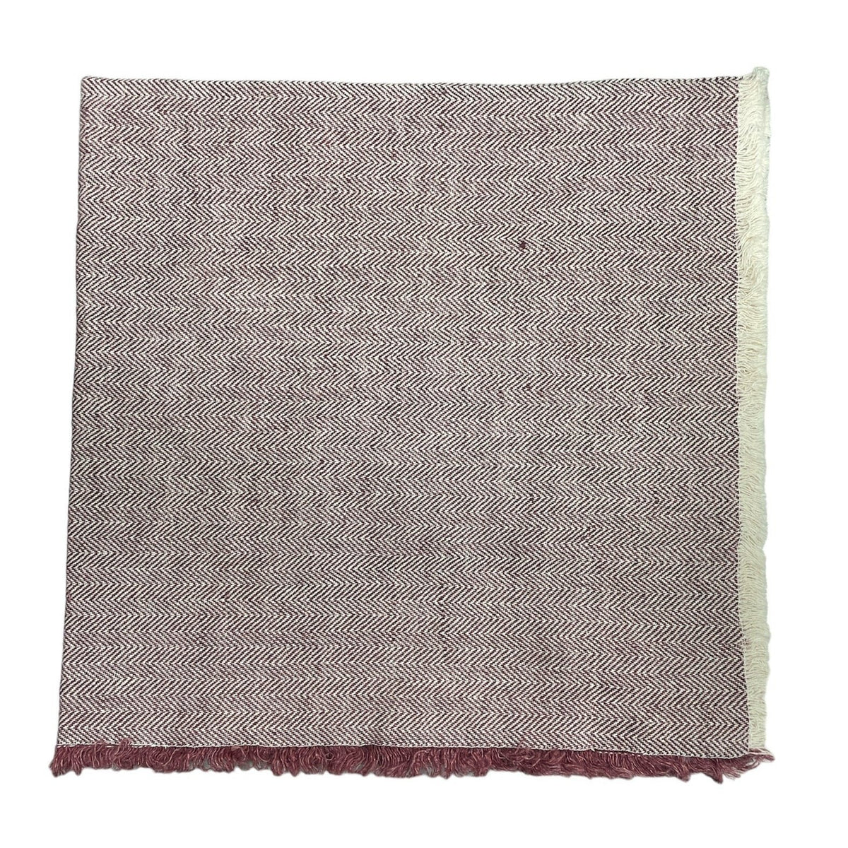 Herringbone Fringe Napkin Plum Set of 4