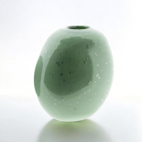 Oval Vase Pistacho Bubbles