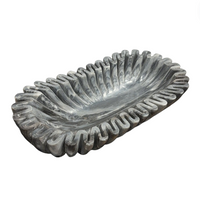 Rift Marble Oval Bowl