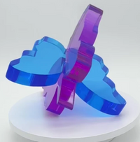 Acrylic Butterfly Sculptures 6" - Set of 2 -