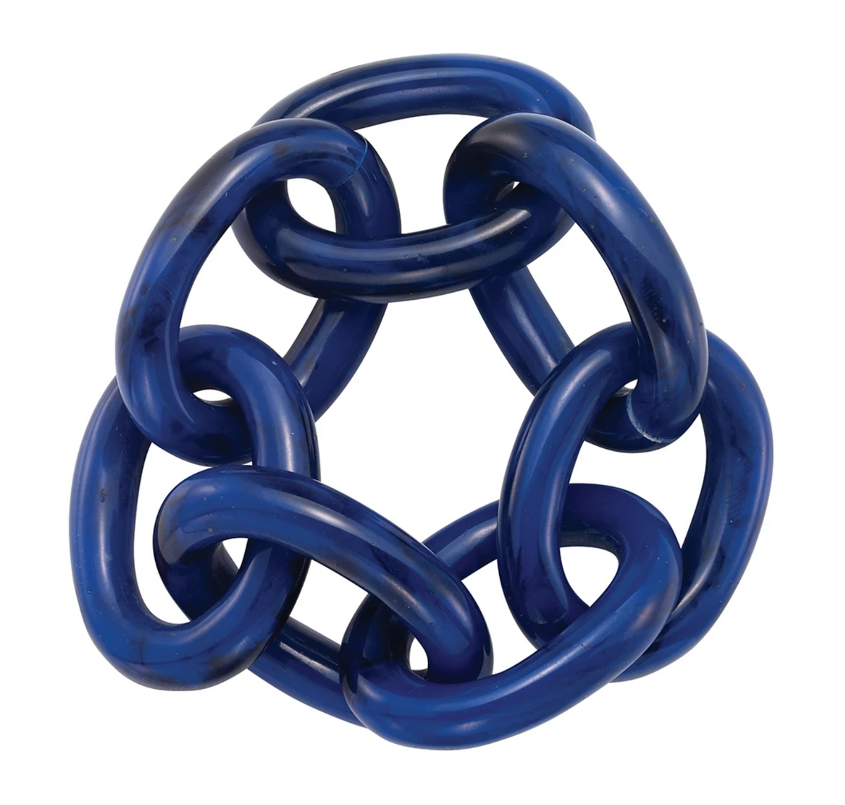 Chain Link Napkin Ring Set of 4 - Navy