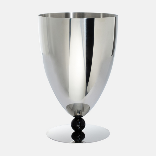 Penelope Wine Cooler - Stainless Steel & Black Marble.