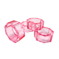 Octagon Napkin Ring Set of 4 - Various Colors
