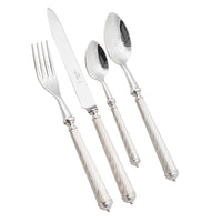 Cable Flatware 5 Piece Setting -Silver Plated