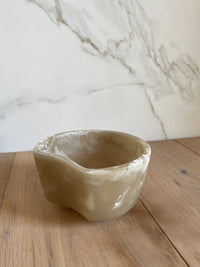 Floral Resin Bowl - Beige