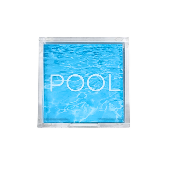 Pool Acrylic Coaster Set