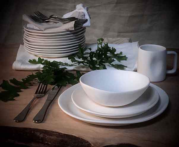 Slim Dinnerware Matte White