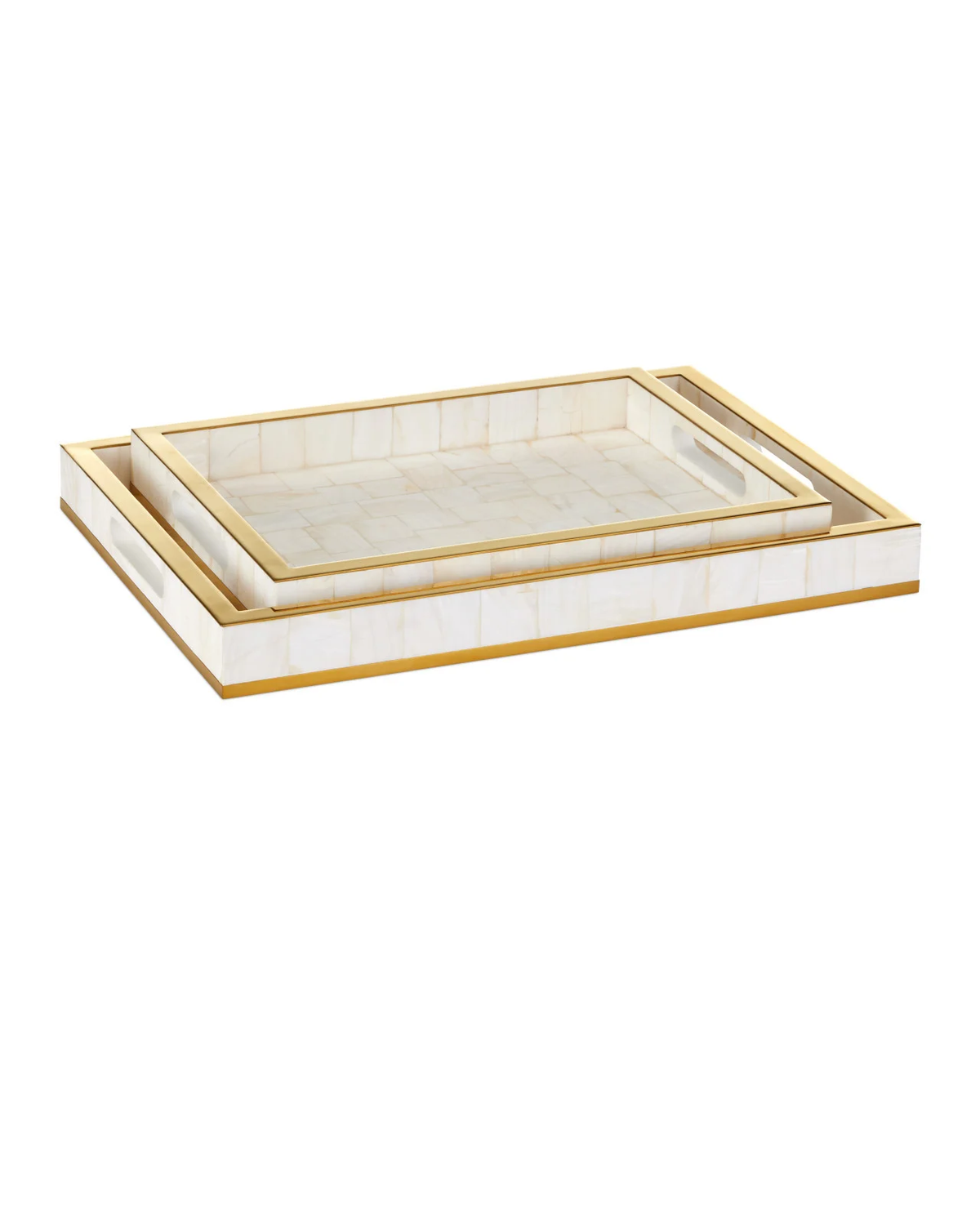 Cassandra Mother of Pearl and Gold Tray -