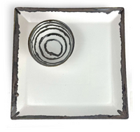 Linea Drip Square Platter