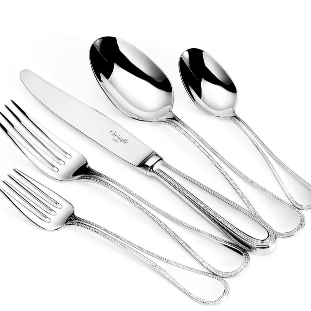 Perles 5 Piece Setting -Stainless Steel – Current Home NY Perles 5 Piece Setting -Stainless Steel – Current Home NY