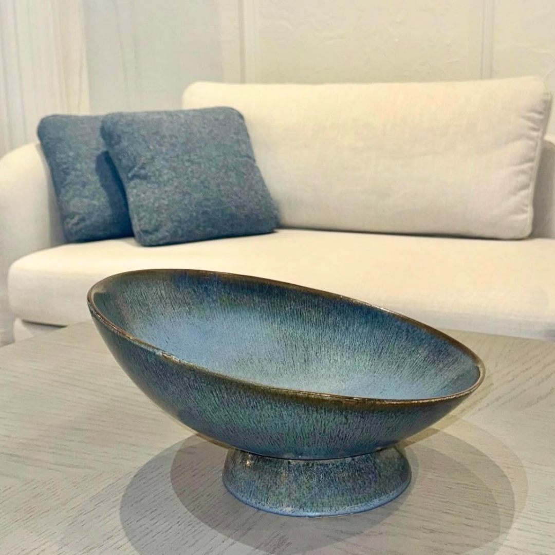 Tori Slanted Bowl - Blue