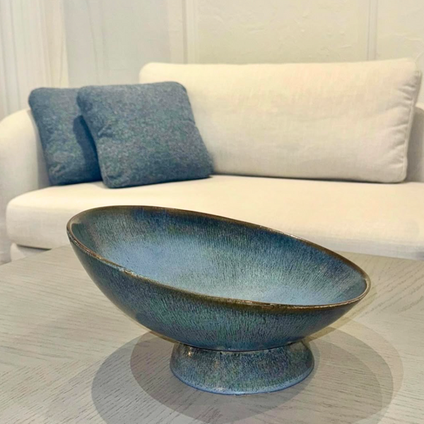 Tori Slanted Bowl - Blue