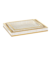 Cassandra Mother of Pearl and Gold Tray -