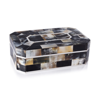Villagio Horn Box Black & Ivory
