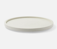 Calvin Faux Shagreen Lazy Susan White