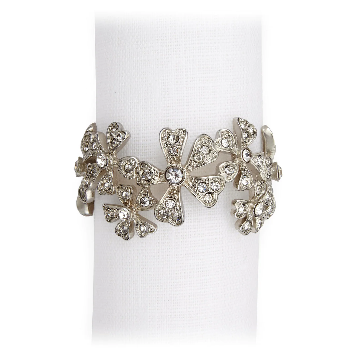 Garland Napkin Jewels Set (4) Platinum