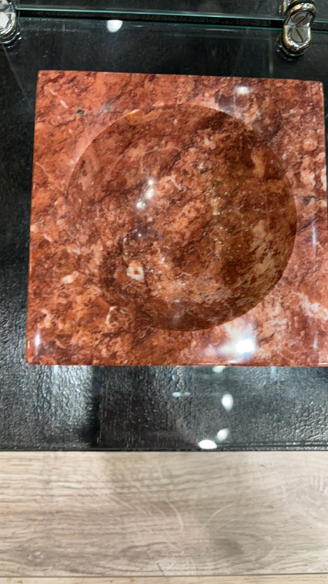 Marble Square Bowl - Rose