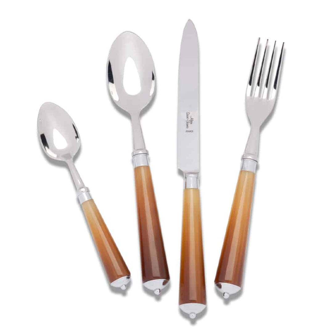 Julia Flatware Dark Horn-5 Piece Setting