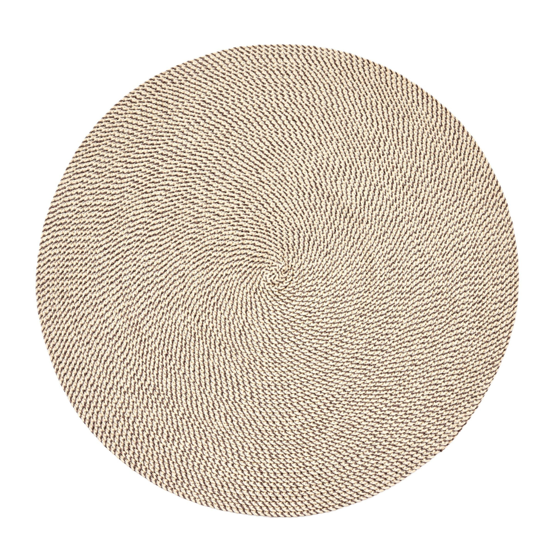 Rattan Round Weave Placemat Set of 4 - Slate