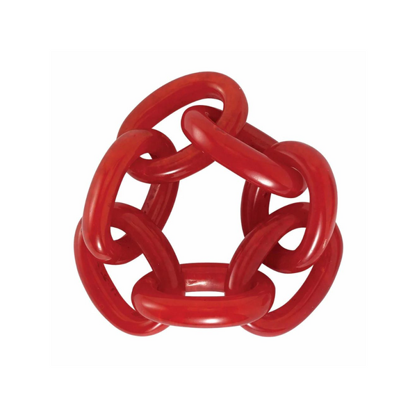Chain Link Napkin Ring Set of 4 - Red.