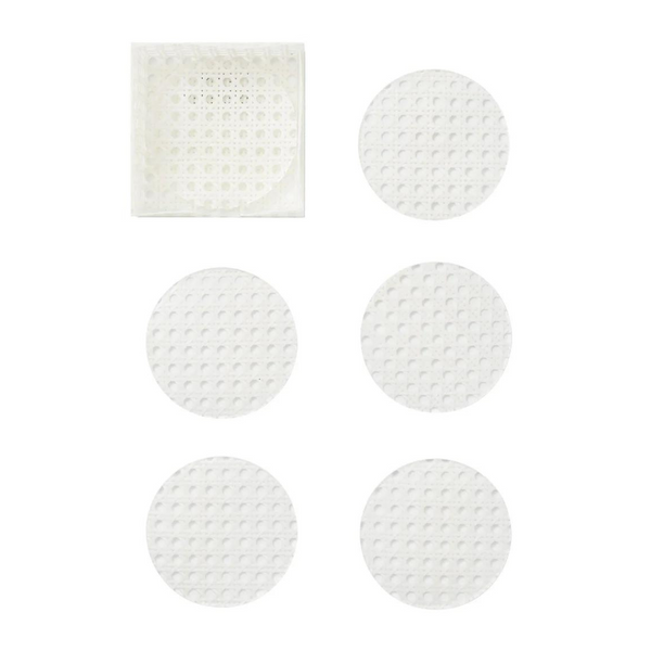 Reed Coasters with Holder Set of 6 - White