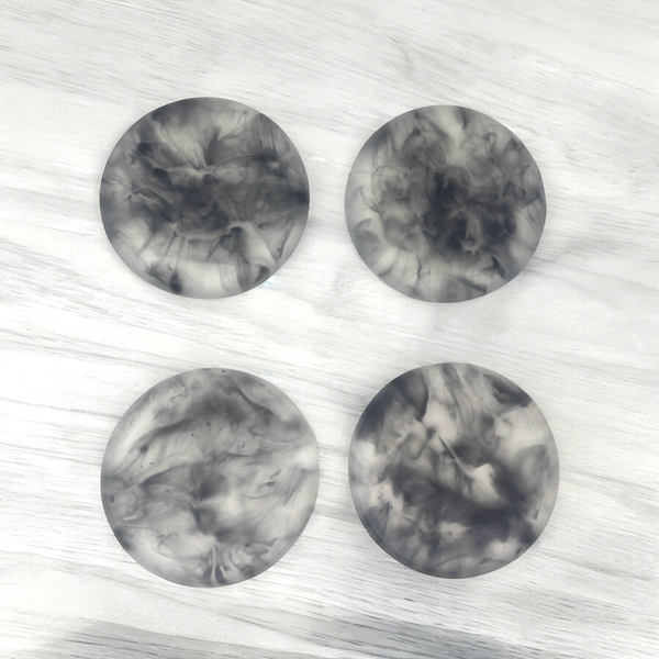 Resin Coaster Set of 4 in smoke. 